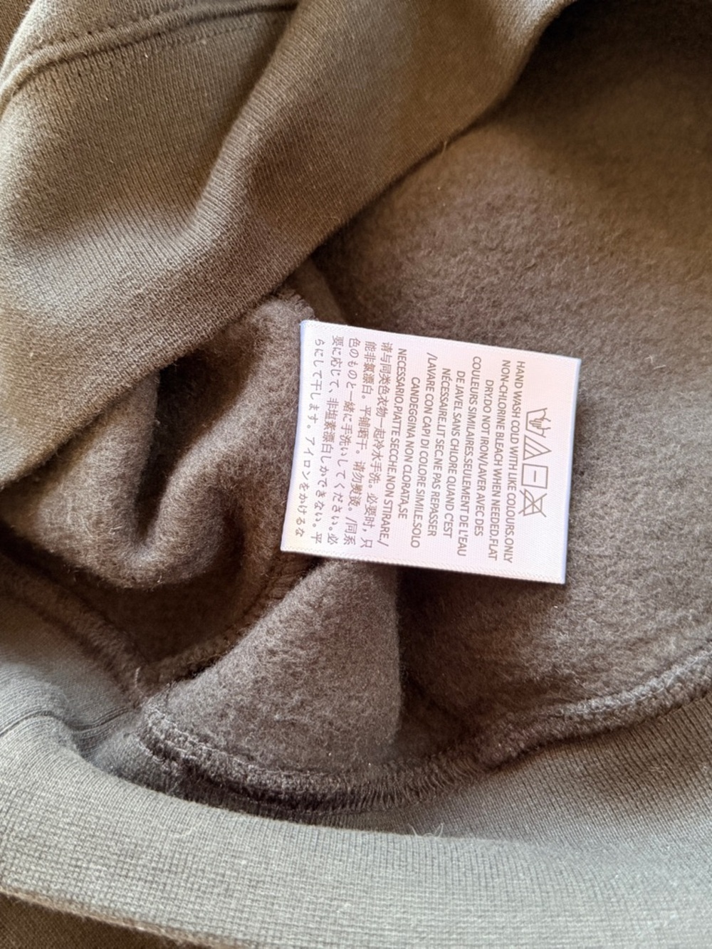 Fear of God ESSENTIALS Hoodie in Olive - Picture 7 of 7